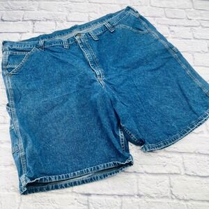Lee Big Mens Carpenter Shorts Blue Denim Workwear Size 50 Casual